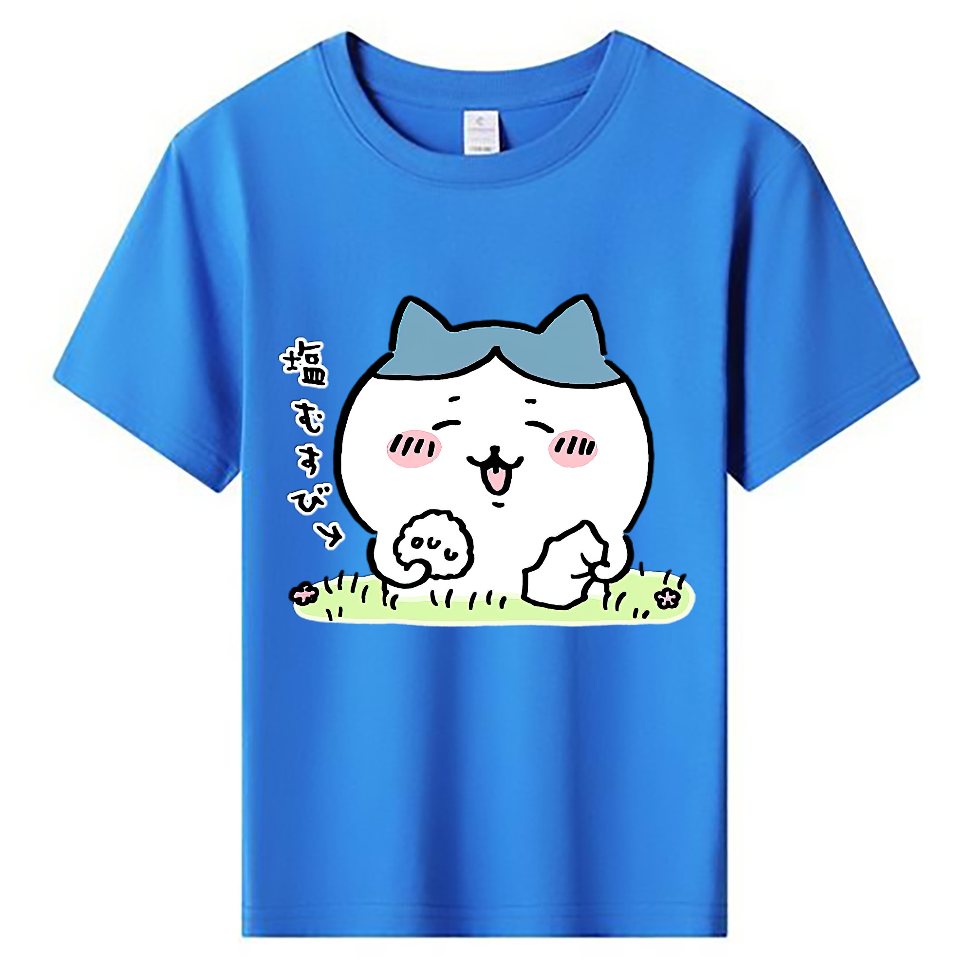 （画像用） ちいかわ ハチワレ Chii-kawa hachiware 綿100％キッズTシャツ（フロントプリント）